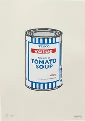 Soup Can (Original) by Banksy, 2005, Screenprint in colours, on wove paper, with full margins, sold Jan 2017