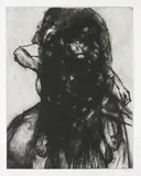 Glenn Brown, Layered Portrait (After Lucian Freud) 3, 2008, Etching, on Somerset paper, with full margins