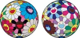 Flower Ball (Algae Ball); and Flower Dumpling by Takashi Murakami, 2013, Two offset lithographs in colours, on smooth wove paper, the full sheets, sold Jan 2017
