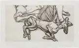 Lucian Freud, Pluto, 1988, Etching and drypoint with hand-colouring in grey watercolour, on Somerset Satin paper, with full margins