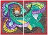 Going Round, from Some More New Prints by David Hockney, 1993, Lithograph and screenprint in colours, on four sheets of Arches 88 paper, the full sheets, sold Jun 2017