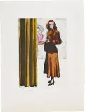 Richard Hamilton, Patricia Knight I (coloured), 1982, Lift-ground aquatint, scraper and burnisher with unique hand-colouring in acrylic, on Rives paper, with full margins