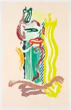 Roy Lichtenstein, Portrait, from Brushstroke Figure Series, 1989, Lithograph, waxtype, woodcut and screenprint in colours, on Saunders Waterford paper, with full margins