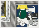 Roy Lichtenstein, Two paintings: Green Lamp, from Paintings Series, 1984, Woodcut, lithograph, screenprint and collage in colours, on Arches 88 paper, with full margins
