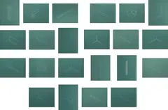 Twenty-two Constructions from 1967 by Fred Sandback, 1986, The complete set of 22 lithographs in blue, on Japanese laid paper, the full sheets loose (as issued) contained in the o, sold Jun 2017