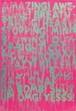Mel Bochner, Amazing (inverse), 2014, Screenprint in colour shifting inks, on wove paper, the full sheet