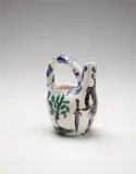 Pablo Picasso, Cavalier et cheval (Rider and Horse), 1952, White earthenware turned pitcher painted in colours, with knife engraving and brushed glaze