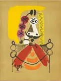 Portrait imaginaire (Imaginary Portrait): one plate by Pablo Picasso, 1969, Offset lithograph in colours, on Arches paper, the full sheet, sold Jun 2017