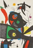 Oda à Joan Miró (Ode to Joan Miró): plate III by Joan Miró, 1973, Lithograph in colours, on Guarro paper, the full sheet, sold Jun 2017