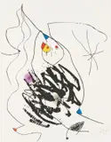 Joan Miró, Journal d'un graveur (Diary of an Engraver): one plate, 1975, Etching and aquatint in colours, on BFK Rives paper, the full sheet