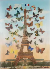 Peter Blake, Eiffel Tower, 2013, Lenticular acrylic panel, comprised of an inkjet print in colours, on photo paper, mounted to 3D lenses