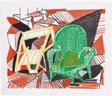 David Hockney, Two Pembroke Studio Chairs, from the The Moving Focus Series, 1984, Lithograph in colours, on HMP hand-made paper, with full margins