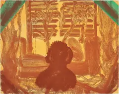 Those...Plants by Howard Hodgkin, 1980, Soft-ground etching in colours, with hand-colouring in watercolour and gouache, on Stonebridge mould-made paper, the ful, sold Jun 2017