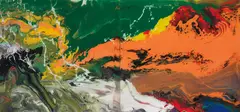 Flow (P15) by Gerhard Richter, 2016, Diasec auf Aluminiumplatte, sold Jun 2017