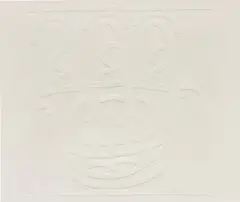 White Icons: one plate by Keith Haring, 1990, Embossing, on Arches Cover paper, the full sheet, sold Jun 2017