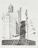 Wayne Thiebaud, Hotel Corner, 1979/1998, Etching with drypoint, on wove paper, with full margins