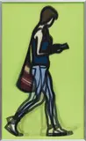 Waitress, from Walking in London 2 by Julian Opie, 2014, Lenticular acrylic panel comprised of four inkjet prints in colours, printed directly onto 20 lpi lenticular animating l, sold Jun 2017