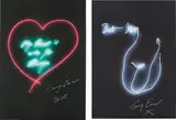 My Heart is with You Always; and But Yea by Tracey Emin, 2015, Two digitally printed posters in colours, on silk finish paper, the full sheets, sold Jun 2017