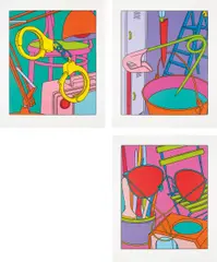 Intimate Relations by Michael Craig-Martin, 2001, The complete set of three screenprints in colours, on wove paper, with full margins, sold Jun 2017