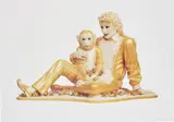Jeff Koons, Michael Jackson and Bubbles, 1995, Offset lithograph in colours, on wove paper, with full margins