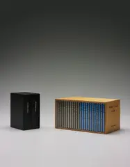 On Kawara, One Million Years (For All Those Who Have Lived and Died); and One Million Years (Past and Future #39-50), 1999; and 2003, An artist's book in two volumes, and a set of 24 CDs, with original fabric-covered case and wooden box respectively
