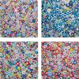Bouquet of Love; Shangri-La Blue; Shangri-La Shangri-La Shangri-La; and Shangri-La Pink by Takashi Murakami, 2012; and 2016, Four offset lithographs in colours, on smooth wove paper, the full sheets, sold Jun 2017