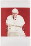 Yan Pei-ming, Pope Jean-Paul II, from Iĉones, 2005, Lithograph in colours, on BFK Rives paper, with full margins