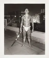 Seiji Kurata, 入墨の男 [Irezumi no otoko] Tattooed Man from Flash Up, 1975, Gelatin silver print, printed 1978