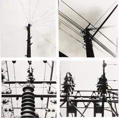 Jorge Ortiz, Cables, 1977, Four gelatin silver prints