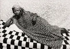 Untitled (Odalisque) by Seydou Keïta, 1956-1957, Gelatin silver print, printed 1999, sold Nov 2017