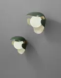 Palle Suenson, Pair of large wall lights, designed for the canteen, Aarhus Oil Factory A/S, circa 1940, Painted brass, brass, opaque glass