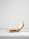 Ilmari Tapiovaara, Rare ‘Dolphin’ chaise longue, circa 1955, Painted plywood, oak, leather, painted metal, metal