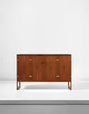 Sideboard, model no. BM 57 by Børge Mogensen, circa 1957, Rosewood, rosewood-veneered wood, sanded oak, oak, brass, offered Apr 2017