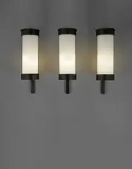 Studio B.B.P.R., Set of three large wall lights, designed for the Mediolanum Cinema, Milan, circa 1971, Painted metal, acrylic