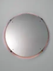 Large illuminated mirror, model no. 68 by Venini, circa 1939, Mirrored glass, brass, clear glass a treccia, sold Apr 2017