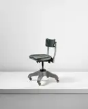 Gio Ponti, Swivel chair, model no. 1938, designed for the Montecatini S.A. offices, Milan, 1936, Painted aluminium, painted steel, steel, vinyl