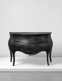 Maarten Baas, Unique 'Smoke' cabinet, 2006, Charred pre-existing designed cabinet, clear epoxy resin, brass