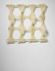 Unique '2-Dimensional Macrogauze' by Peter Collingwood, 1999, Wool, steel rods, sold Sep 2017