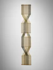 Peter Collingwood, Unique '2-Dimensional Macrogauze', circa 1970, Linen, steel and wood rods