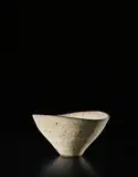 Oval bowl by Lucie Rie, circa 1974, Stoneware, mixed matte glazes with golden manganese rim, offered Sep 2017