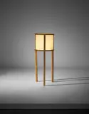 Francis Jourdain, 'Tripod' standard lamp, circa 1920, Oak, cellulose shade