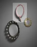 ‘Gabrielle’ mirror by Line Vautrin, circa 1958, Talosel resin, coloured mirrored glass, mirrored glass, sold Sep 2017
