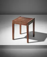 'Pagoda' side table by Jean-Michel Frank, circa 1927, Sanded oak, sanded oak-veneered plywood, offered Sep 2017