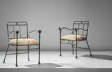 Diego Giacometti, Pair of 'Têtes de Lionnes' armchairs, second version