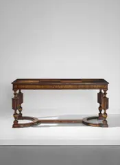 Library table by Axel Einar Hjorth, 1929, Stained birch, stained birch-veneered wood, brass, sold Sep 2017