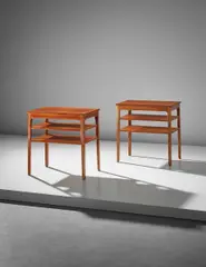 Pair of side tables by Ole Wanscher, 1950s, Cuban mahogany, sold Sep 2017