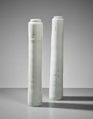 Two lidded jars by Edmund de Waal, circa 2005, Porcelain, celadon glaze, sold Sep 2017