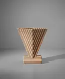 Vase, model no. Y20, from the 'Yantra di Terracotta' series by Ettore Sottsass, circa 1969, Glazed terracotta, sold Sep 2017