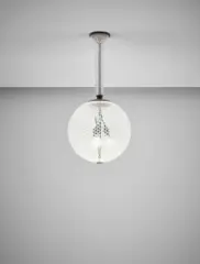 Ceiling light, model no. 5417 by Carlo Scarpa, 1931-1935, Filigrana glass, tubular brass, brass, sold Sep 2017