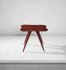 Games table by Paolo Buffa, circa 1940, East Indian rosewood, East Indian rosewood-veneered wood, sold Sep 2017